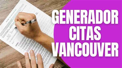 citar vancouver generador|Generador de citas Vancouver gratuito [Versión 2024]。